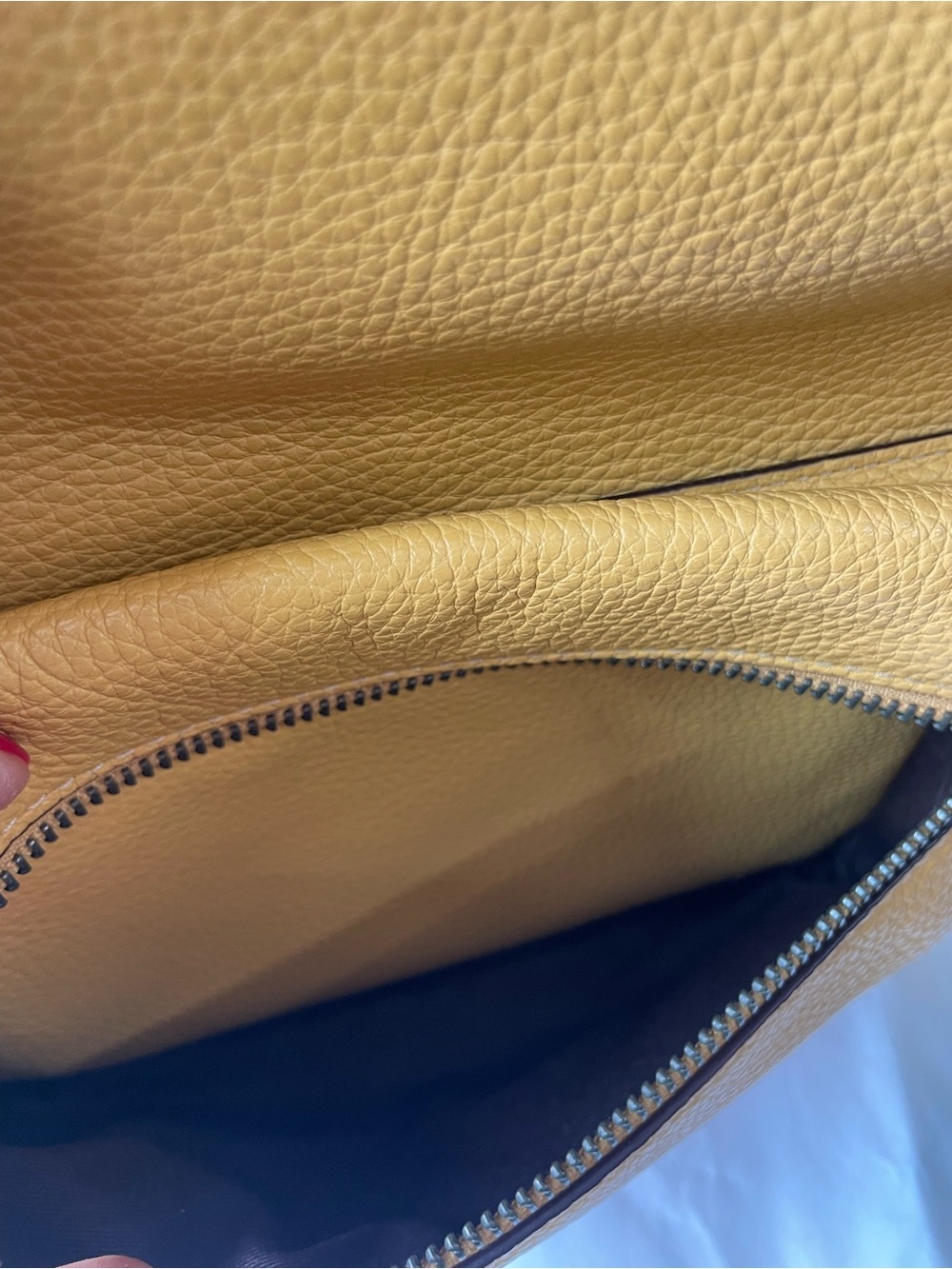 Coach 2020 EUC 100% pebbled leather Medium Charlie backpack in a mustard yellow - Picture 12 of 13
